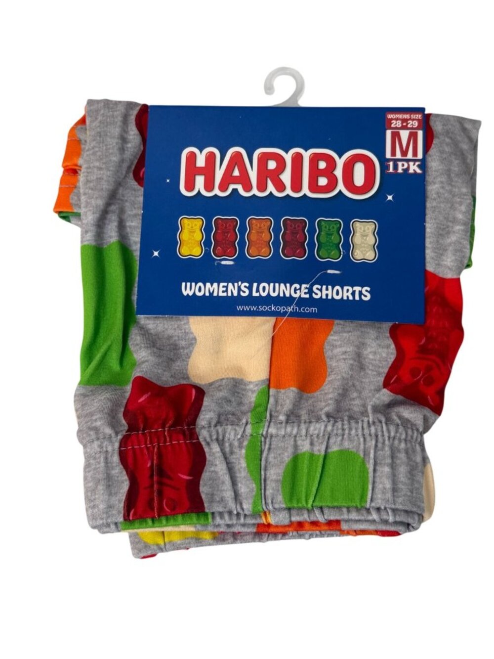 Haribo Gummy Bears Medium Candy Print Lounge Pajama Shorts New